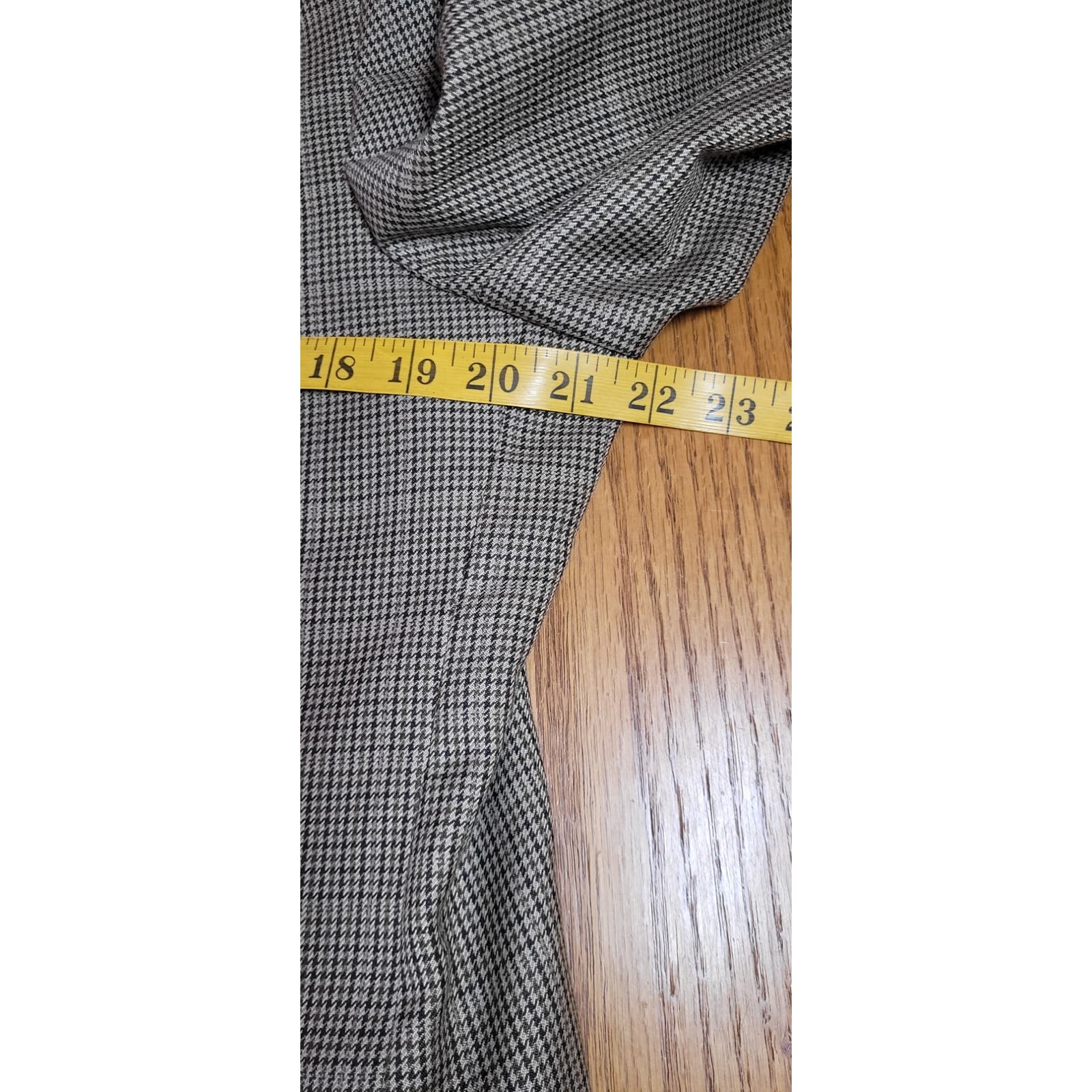 Club Room Mens Blazer 42l Fits Like 40r Tan Houndstooth Sport Coat Jacket Y2k — image 2 of 8